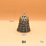 5pcs/Set Mini Antique Bell China's Mini Brass Copper Sculpture Pray Buddha Fengshui Bell Invitation Buddhism Chinese Bells Home Decor