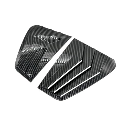 Compatible with VW Golf MK7 MK7.5 2013 2014 2015 2016 2017 2018 2019 Car Exterior Rear Window Louver Cover(Gloss Black)