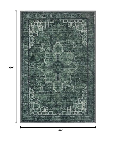 3x5 Washable Area Rug Non Slip Door Mat Indoor for Entryway Bedside