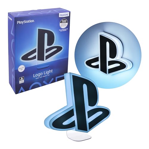 Paladone PlayStation Light - Desktop Game Room Lighting - Includes 3 Light Modes - Powered by USB or AAA Batteries - Logo Light