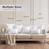 MIULEE 16x16 Throw Pillows Inserts 4 Pack, Decorative Pillows for Couch Bed