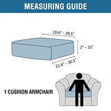 H.VERSAILTEX 1 Piece Sofa Cushion Covers Bundle Armless Futon Cover, Grey