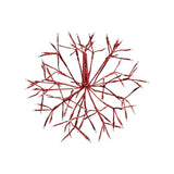 Alpine Corporation 16" Tall Holiday 3D Snowflake Hanging Ornament with 96 LED Lights, with Twinkling Effect, Festive Indoor/Outdoor Christmas Decoration, White Red