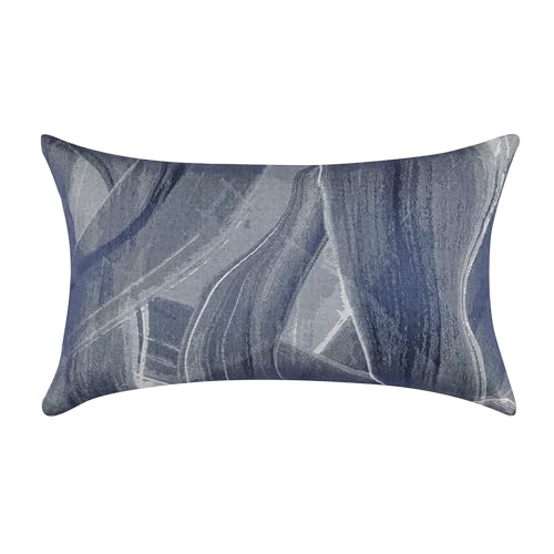 Decorative Throw Pillow with Insert (Cover + Insert Included) – 12"x 20" – USA Woven -Sofa & Bed Pillow for Living Room & Bedroom - CAL117 Compliant, Single Pack (Down Alternative, Erling)