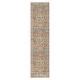 Lahome Oriental Kitchen Runners for Hallways, 2.5x10 Washable Runner Rug Non Slip, Soft Hallway Rug Distressed Ultra-Thin Long Carpet for Bathroom Entryway ‎Bedroom Eleanor, Peach/Orange