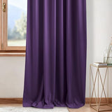 NICETOWN Purple Room Darkening Velvet Curtains, 84 inch Long, Living Room Back Tab & Rod Pocket Window Treatment Drapes Farmhouse for Theater, Set of 2, 52" Width