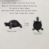 Incense Burner, Incense Holder with Incense Stick Holder, Vintage Censer Metal Turtle Ash Catcher, use for Stick or Coil Incense, Sage Cones and Frankincense