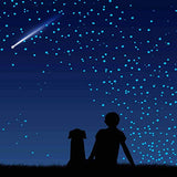 1230 PCS Glow in The Dark Stars Wall Stickers, 3D Adhesive Dots Decor Starry Sky Decor for Kids Bedroom, Beautiful Wall Decals (Blue)