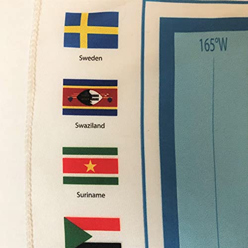 Large World Map Tapestry Wall Hanging For Kids Educational With Country Flags for Classroom Decor Kids Room Home Traveling Geography Students 60x80 In