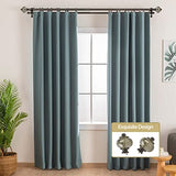 KAMANINA 1 Inch Double Curtain Rod 66 to 120 Inches (5.5-10ft), Bronze Telescoping Curtain Rods for Windows 54 to 115 inches, Heavy Duty Dual Drapery Rods with Marbled Finials