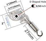 2pcs 1" Blinds Wand Tilter Mechanism with D Shaped Gear 5/32" Hook Connection for Aluminum or Vinyl mini Blinds with Measure 1" x 1" headrail