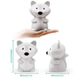 Animal Fox Kids Night Light, Cute Children's Room LED Bedside Rechargeable Child Lamp with Changeable RGB 9 Colors for Boy/Girl/Adult/Baby, Compatible with Touch-Control & Remote Control