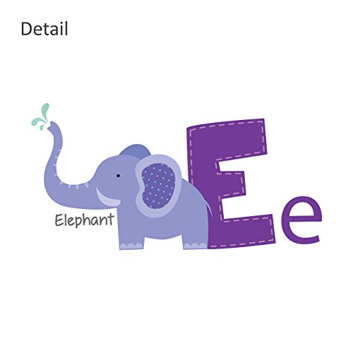 DECOWALL DS4-8002 Animal Alphabet Kids Wall Stickers Wall Decals Peel and Stick Removable Wall Stickers for Kids Nursery Bedroom Living Room (Small) Decor
