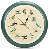 Mark Feldstein, The Original Singing Bird Wall Clock, 13 Inch, Green