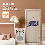 ZIEYOMI- Little Man Cave Sign Space Boys Room Decor, Astronaut Theme Bedroom Nursery Decor Hanging Wall Art, Wooden Plaque Outer Space Decorations for Toddler Boys Room Kids Playroom