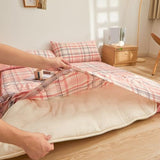 Checked Plaid Futon Mattress Cover Double Zip, Soft Japanese Floor Mattress Cover Slipcover, Sleeping Pad Cover Camping Cover for Traditional Japanese Futon Mattress,C,120x200cm/47x79in