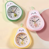 Mechanical Alarm Clock Colorful Cartoon Design, Gentle Alarm, Fruit Appearance for Living Room 4.5" L x 2.2" W x 5.3" H Pink