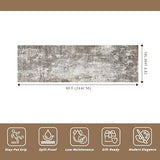 Washable 2x8 Kitchen Rug Runner – Non-Slip Stain-Resistant Soft Carpet Runner for Hallway Entryway Bedroom Bathroom, Modern Abstract Neutral Low-Pile Area Rug (Brown Beige,2x8)