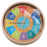 Pokinge 8 Inch Educational Time Teaching Wall Clock for Kids,Minimalist Wall Hung Clock Silent Non-Ticking Wall Clock for School Classrooms Playrooms Bedrooms