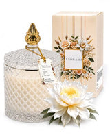 VIONAMI Luxury Scented Candle Gift – Queen of The Night Rare Flower Fragrance in Elegant Glass Jar, Decorative Soy Candles Gifts for Women, Long-Lasting 80 Hr, 14.8 oz, Luxury Candles for Women