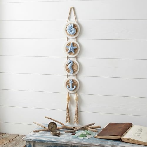 flangairy Coastal Wall Decor 3d Seashell Starfish Conch Wall Hanging Beach Nautical Ocean Theme Bathroom Home Decorations Sea Shell Art