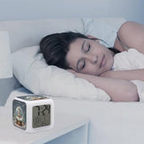Christmas Snow Globe Alarm Clock Sound Machine with 7 Color Changing Night Light Wake Up Digital Clock Large LED Display Number Alarm Clocks Home Office Bedroom Decor