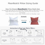 MoonRest® 14x36 Inch Synthetic Down Alternative Rectangle Pillow Insert Form Stuffer for Sofa Shams, Decorative Throw Pillow, Cushion and Bed Pillow Stuffing - Hypoallergenic 14” X 36”
