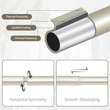 Champagne Gold Curtain Rod for Windows 28 to 48 Inches(2.3-4ft), 1" Diameter Heavy-Duty Adjustable Decorative Curtain Rod with Striped Twisted Finials - for Living Room Bedroom (Modern Home Decor)