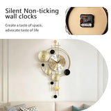 Large Wall Clocks for Living Room,Silent Non Ticking,Battery Operated Oversized Round Modern Wall Clock for Bedroom,Farmhouse,Office Wall Decor-17.8x30.7Inch(Golden)