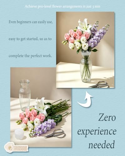 Bulgeiy Silicone Flower Arranging Grid, Flexible Reusable Blossom Stem Holder for Vases, Easy DIY Floral Arrangement Tool for Ikebana, Weddings & Home Decor(1 Pcs)
