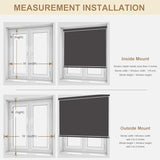 MYshade Blackout Cordless Roller Shades, Room Darkening Free-Stop Roll Up Blinds for Windows, Pull Down Blocking Blind for Home and Office, Easy to Install, 30" W X 72" H, Black