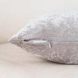 NiNi ALL Velvet Pillow Covers 18x18 Inch, Set of 2 Silver Throw Pillows Decorative Luxurious Cushion Cases for Sofa Bed Chair Couch Living Room Home