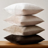 GIGIZAZA Pack of 4 Decorative Velvet Pillow Covers 16x16 Gradient Brown