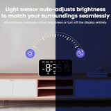 Dekala Digital Alarm Clocks for Bedrooms, Loud Alarm Clock for Heavy Sleepers, Temperature & Humidity Detect, Dual Alarms Weekday/Weekend Mode, Large Display Auto Dimmer, Sleep Sound，9 Ringtone