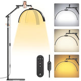 LIONVISON Half Moon Lash Lighting: Foldable Floor LED Lamp for Eyelash - 45W Portable Esthetician Light with Phone Holder for Lash Artist Tech Tattoo Salon