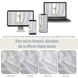 White Kitchen Curtains Tier 36 Inch Length 2 Panels, Faux Linen Textured Light Filtering Short Curtains Drapes for Bathroom Basement Half Window, Rod Pocket Design, White, Each 30Wx36L Inch