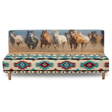 Running Horse Futon Couch Covers Full Size Ethnic Style Furniture Protector Aesthetic Decor Easy Going Stretch Sofa Slipcover Washable