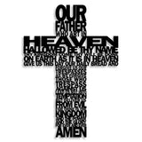 LIYOUYA Metal Cross Wall Decor - Rustic Farmhouse Decor Black Prayer Text Cross Wall Art Home Decor for Living Room, Bathroom, Bedroom, Dining Room, Office, Church (Black)