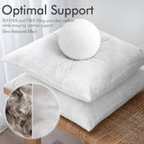 MIULEE Pillow Inserts 22x22 Inch Set of 2, Feather Mix Polycotton with Cotton Fabric Square Decorative Throw Pillows for Couch Bed Sofa
