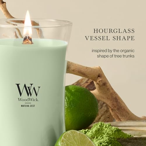 WoodWick Matcha Zest Scented Candle, Crackling Wick, 21.5oz