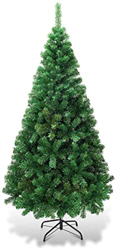 FANTASK Artificial Christmas Tree with Metal Stand, Holiday Christmas Pine Tree for Home, Office, Party Decoration (5 feet)