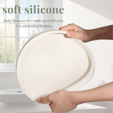 Silicone Bathroom Tray Coffee Table Decor Perfume Organizer, 10" Beige