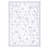 GarveeHome Purple Bow Rugs for Bedroom Girls, 4x6 Rug for Living Room with Soft Low Pile, Floral Washable Lavender Area Rug for Nursery Kids Playroom Dorm Office Carpet Bow Decor