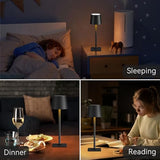 2 Pack Rechargeable Table Lamps,Cordless Lamp with 6000mAh Battery Operated, Portable Indoor/Outdoor Table Lamp for Patio Restaurant Home Dinner Dining Kitchen,Waterproof & Wireless