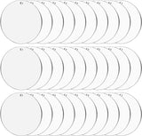 Cludoo 4 Inch Acrylic Ornaments Blanks, 30pcs Clear Round Acrylic Ornament Blanks, Acrylic Circle Disc Ornament Blanks with Hole for Vinyl, Christmas Decor, Engraving, Painting, and DIY Crafting