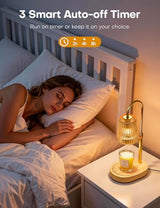 Candle Warmer Lamp with Timer Dimmer Adjustable Height, Electric Wax Melts Warmer for Jar Candles, Birthday Christmas House Warming Gifts for Women Mom, New Home Bedroom Decor with 2 Bulbs