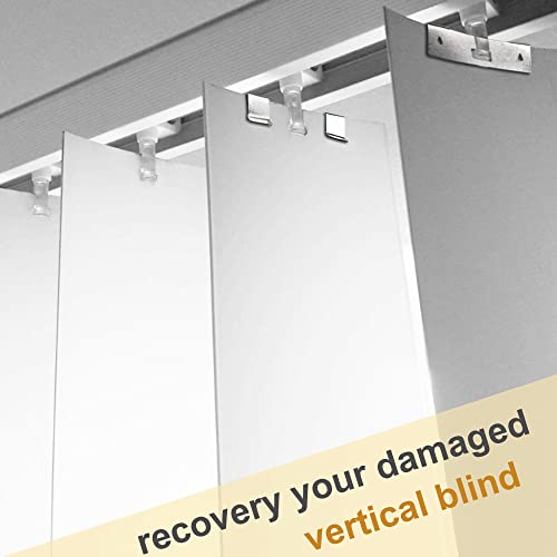 Vertical Blind Repair Vane Savers, Electroplated Vertical Blinds Repair Kit, Metal Vertical Blind Repair Tabs for Vertical Blinds Replacement Slats (30 PCS)