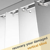 Vertical Blind Repair Vane Savers, Electroplated Vertical Blinds Repair Kit, Metal Vertical Blind Repair Tabs for Vertical Blinds Replacement Slats (30 PCS)