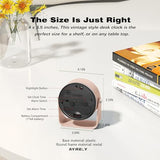 AYRELY® 3.5 Inch Small Analog Alarm Clocks,Battery Operated Desk Clock,Cute Table Clock with Light，Adjustable Angle for Travel,Bedside,Bedroom,Kids,Living Room Decor (Pink)
