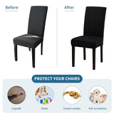 Stretch Dining Room Chair Covers Set of 6, Removable Washable Chair Covers for Dining Chairs,Dining Room, Hotel, Ceremony